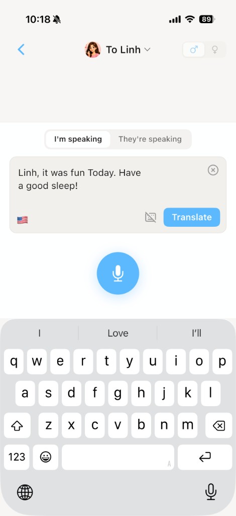 Sayso — type or speak what you want to translate